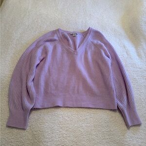 Athleta Lilac Ribbed Cropped Sweater – Size XL